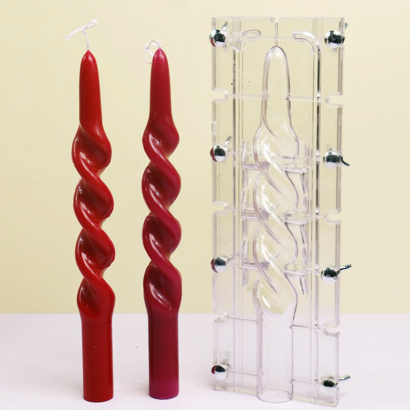 Candle Making Business - Twisted Stripe Column Acrylic Candle Mold