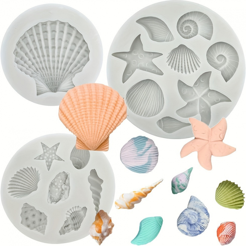 Candle Making Kit - 3pcs/set, Shell Mold Set, Irregular Shape,