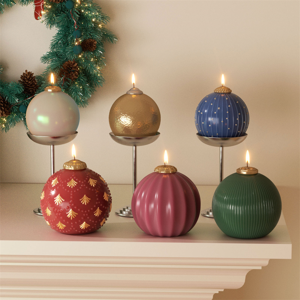 Candle Making Business - Nicole Christmas Bauble Candle Silicone Mold