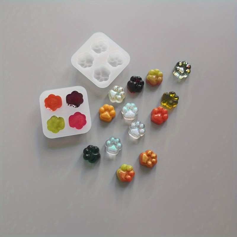 Candle Making Kit - 1Cat Paw Pattern Silicone Mold Set-4A