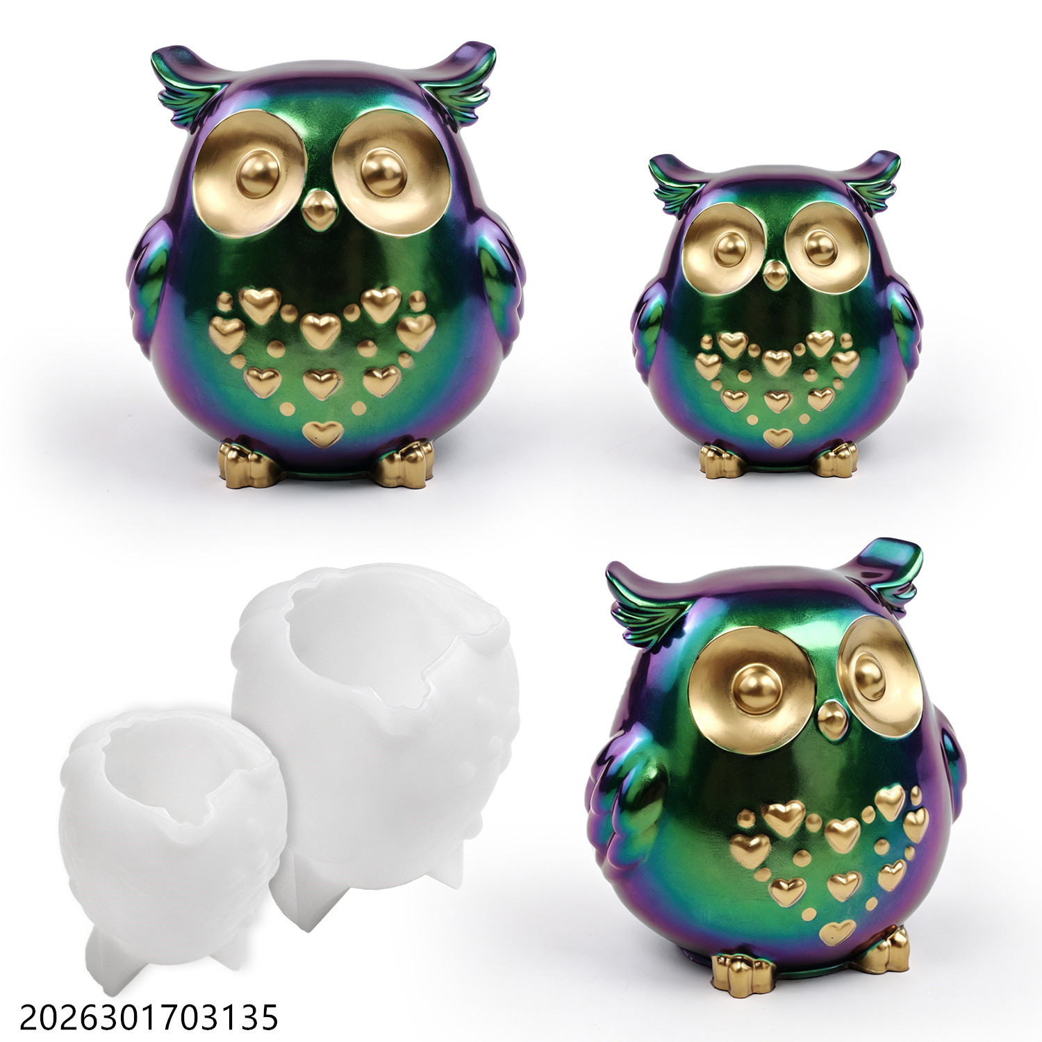 Candle Making Kit - Owl Silicone Mold 3D Bird Shape