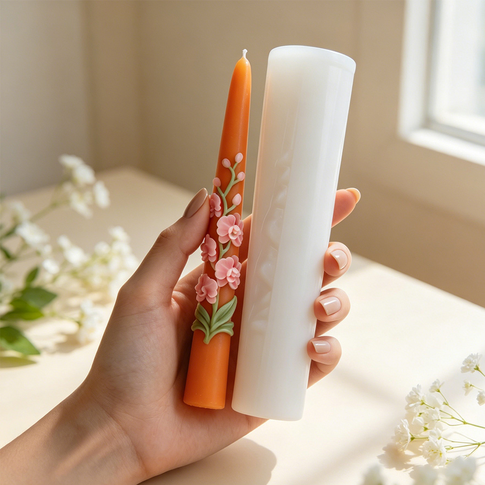 Long Pole Flower Taper Candle  - огляд і ціна Candle Making Party