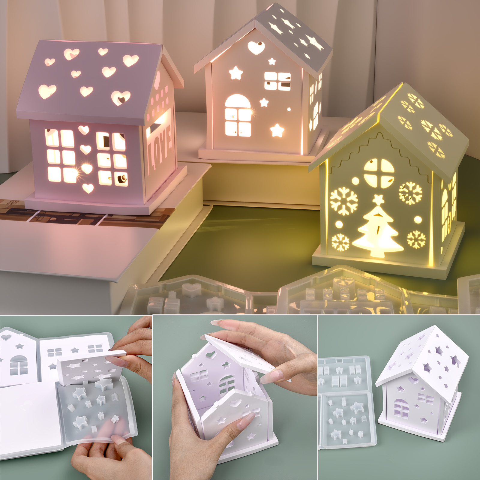 3D House Silicone Mold DIY Chr - огляд і ціна Candle Making Party