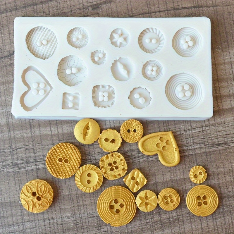 Buttons Shape Silicone Mold Si - огляд і ціна Candle Making Business