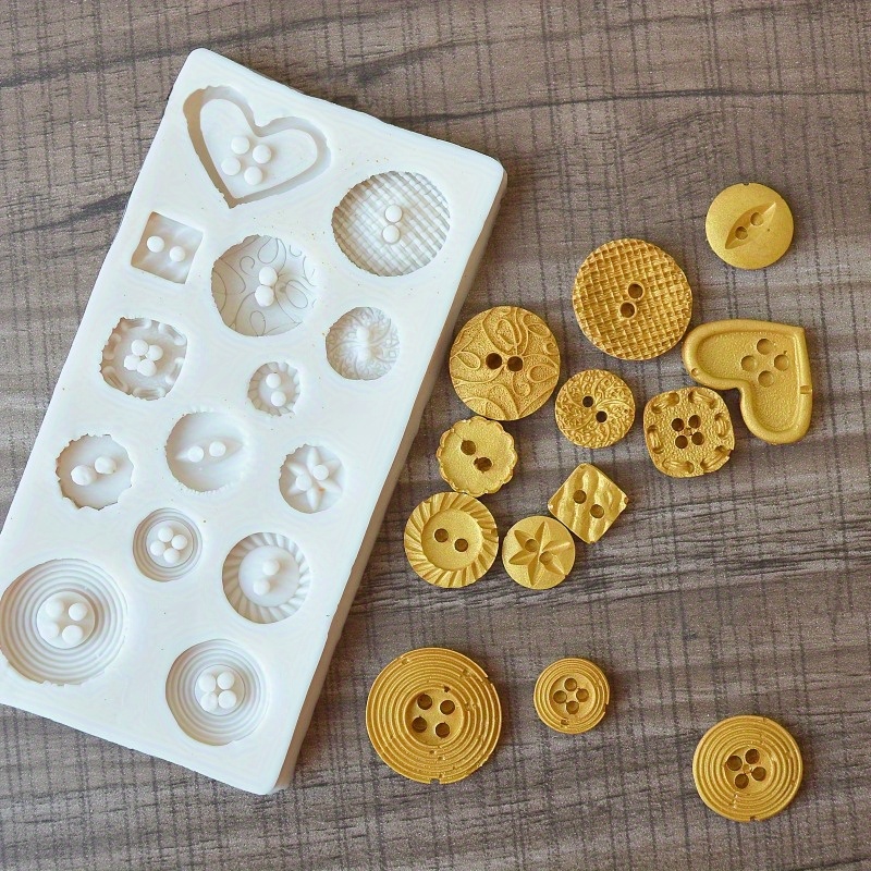 Buttons Shape Silicone Mold Si - огляд і ціна Candle Making Business