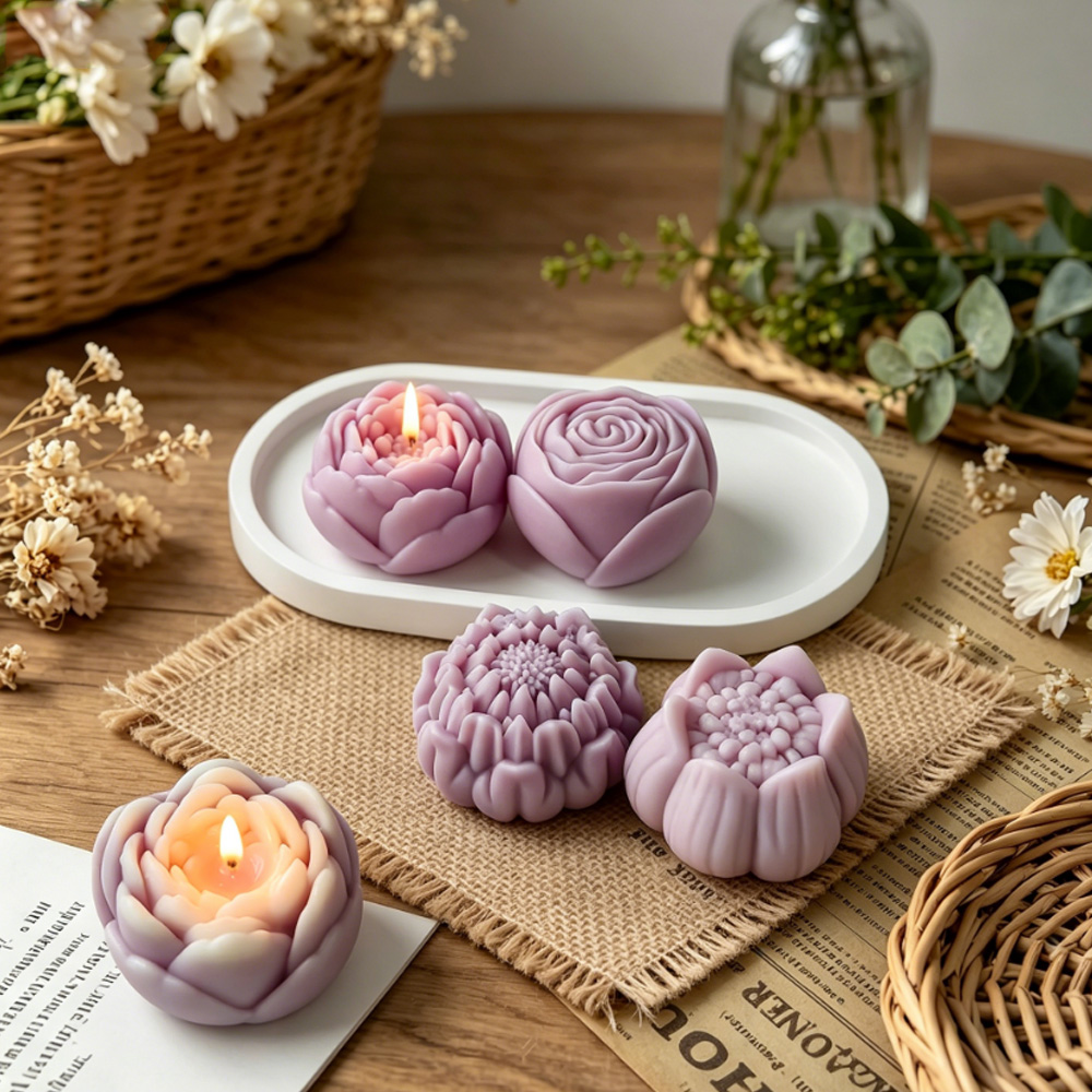 3D Flower Silicone Mold Peony  - огляд і ціна Candle Making Party