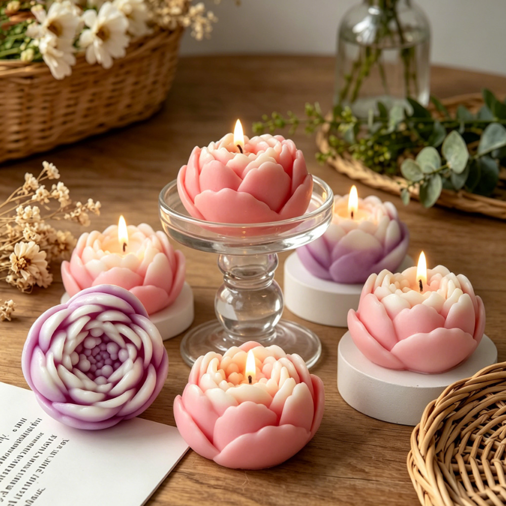 3D Flower Silicone Mold Peony  - огляд і ціна Candle Making Party