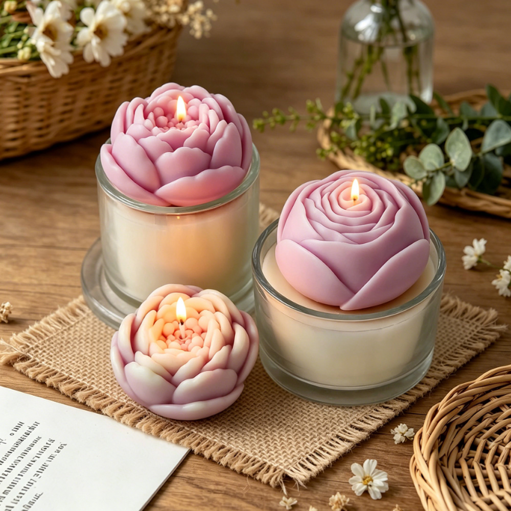 3D Flower Silicone Mold Peony  - огляд і ціна Candle Making Party
