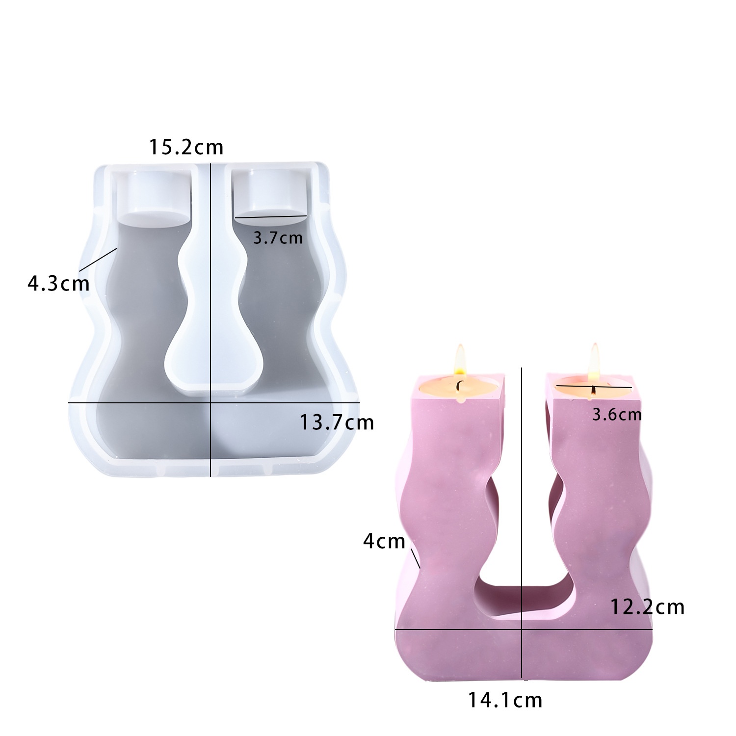 DIY epoxy resin mold U-shaped  - огляд і ціна Candle Mold Silicone