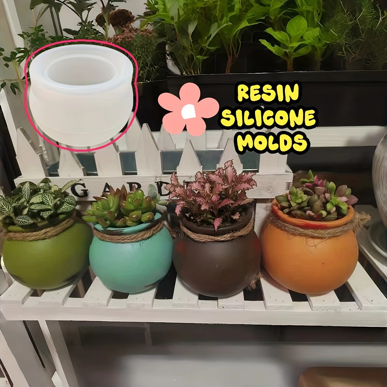 Silicone Flower Pot Molds, Res - огляд і ціна Candle Mold Silicone