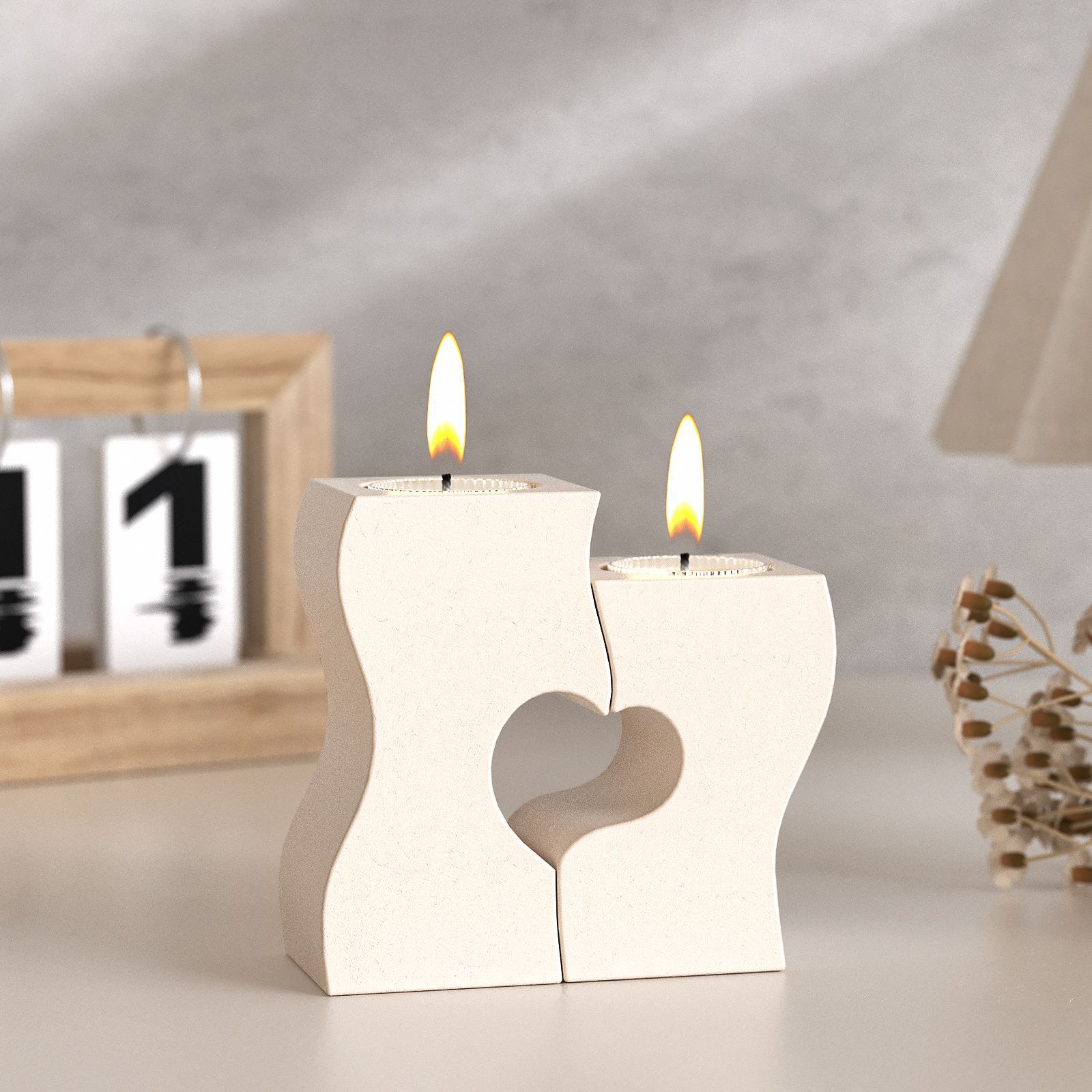 S Heart Candlestick Silicone M - огляд і ціна Candle Mold Silicone