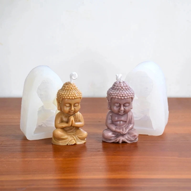 3D Buddha Silicone Candle Mold - огляд і ціна Candle Making Process