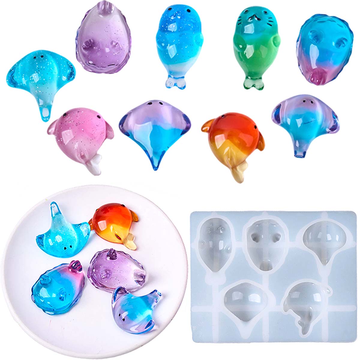3D Healing Kawaii Manta Ray Wh - огляд і ціна Candle Mold Silicone