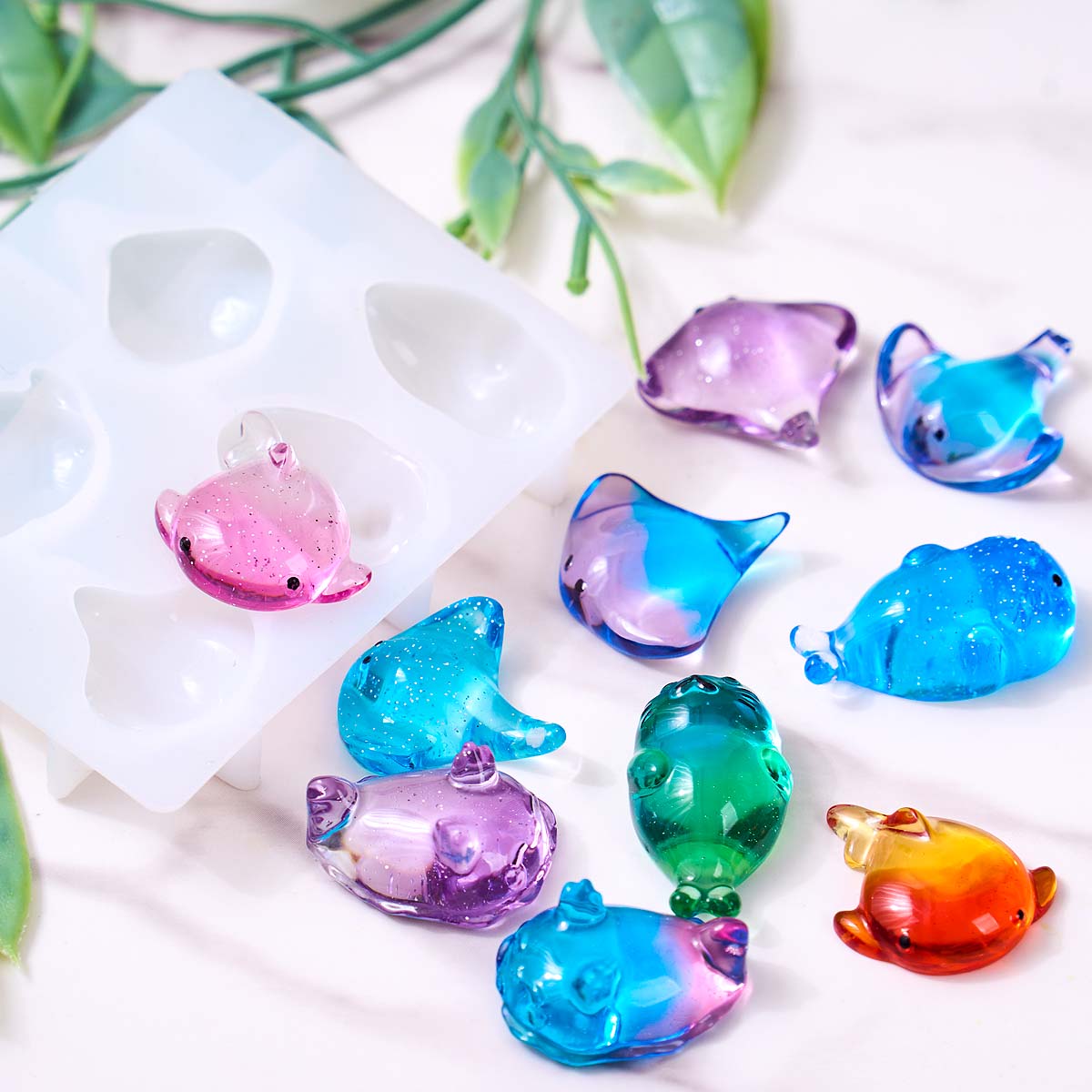 3D Healing Kawaii Manta Ray Wh - огляд і ціна Candle Mold Silicone
