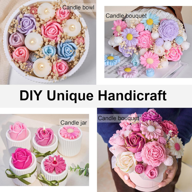 5Flower Candle Mold Set，3D Flo - огляд і ціна Candle Making Kit