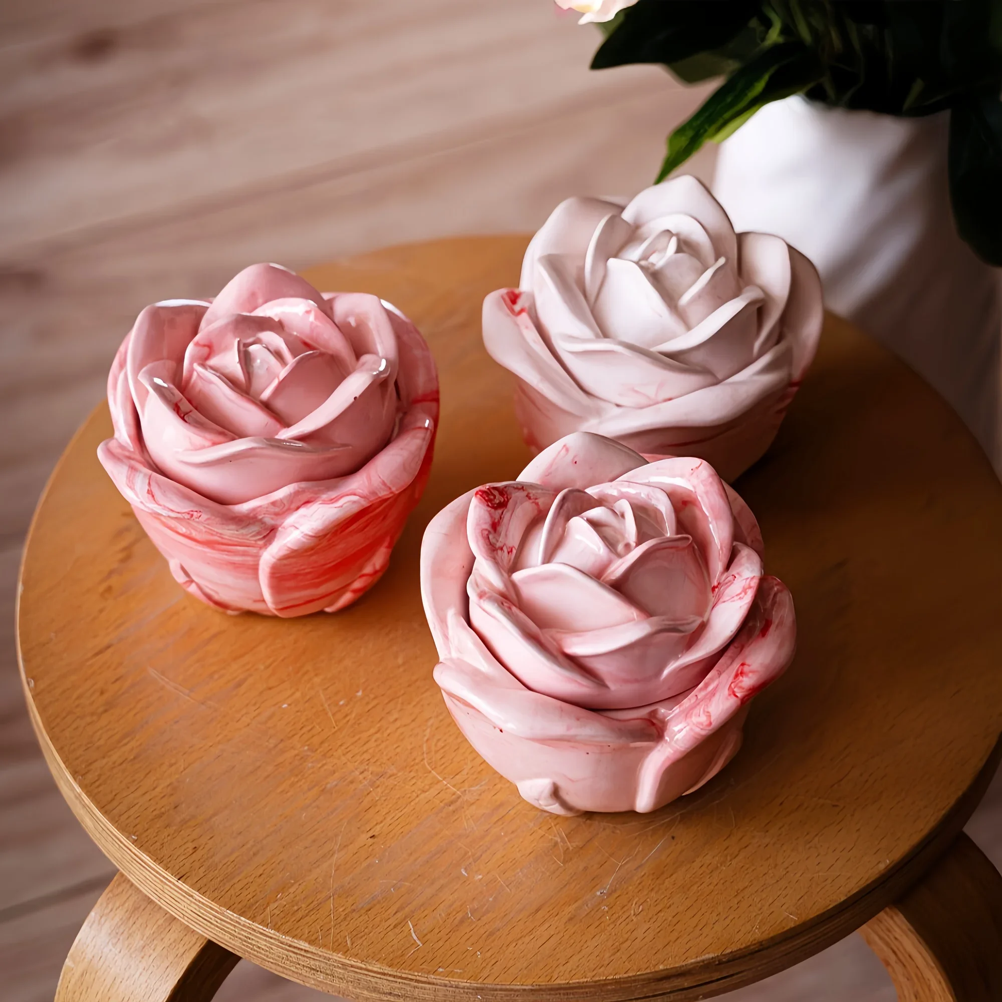 2-Piece Set Rose Shaped Silico - огляд і ціна Candle Mold Silicone