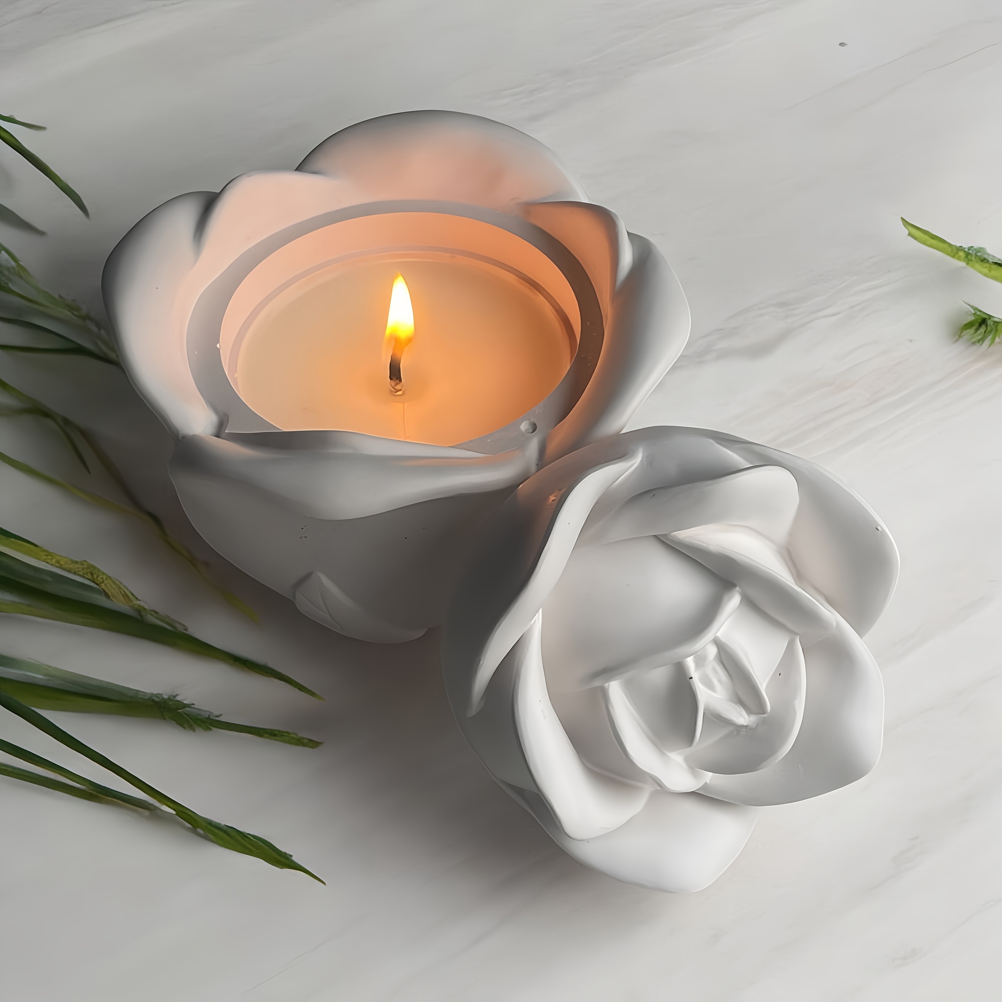 2-Piece Set Rose Shaped Silico - огляд і ціна Candle Mold Silicone