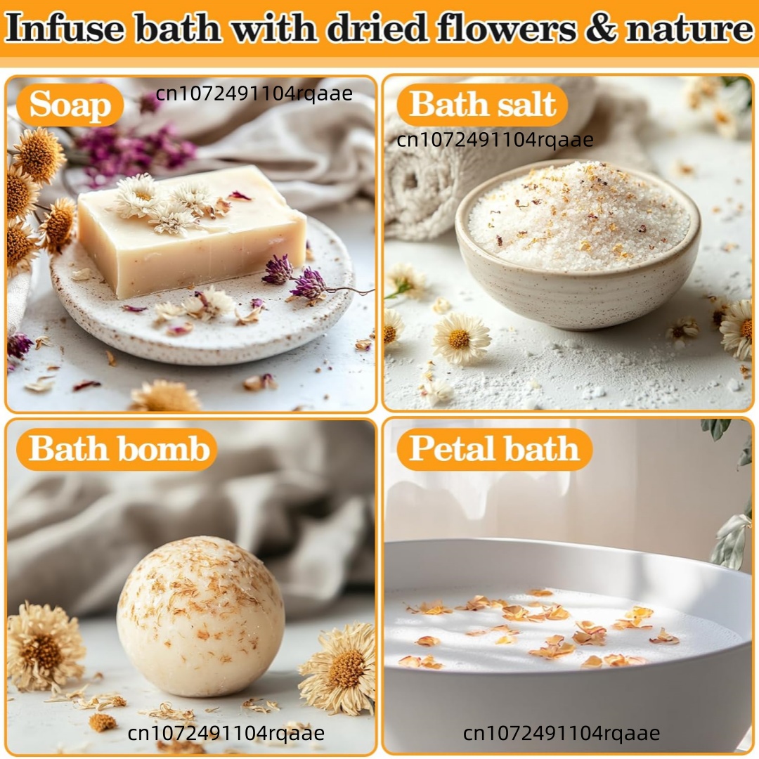 Premium Natural Dried Flowers  - огляд і ціна Candle Making Bath