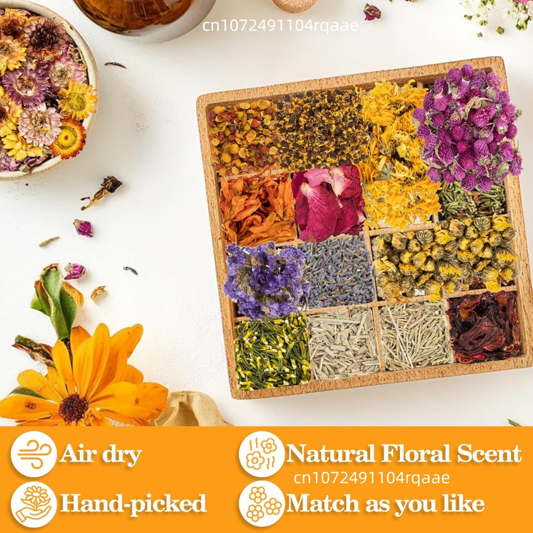 Premium Natural Dried Flowers  - огляд і ціна Candle Making Bath