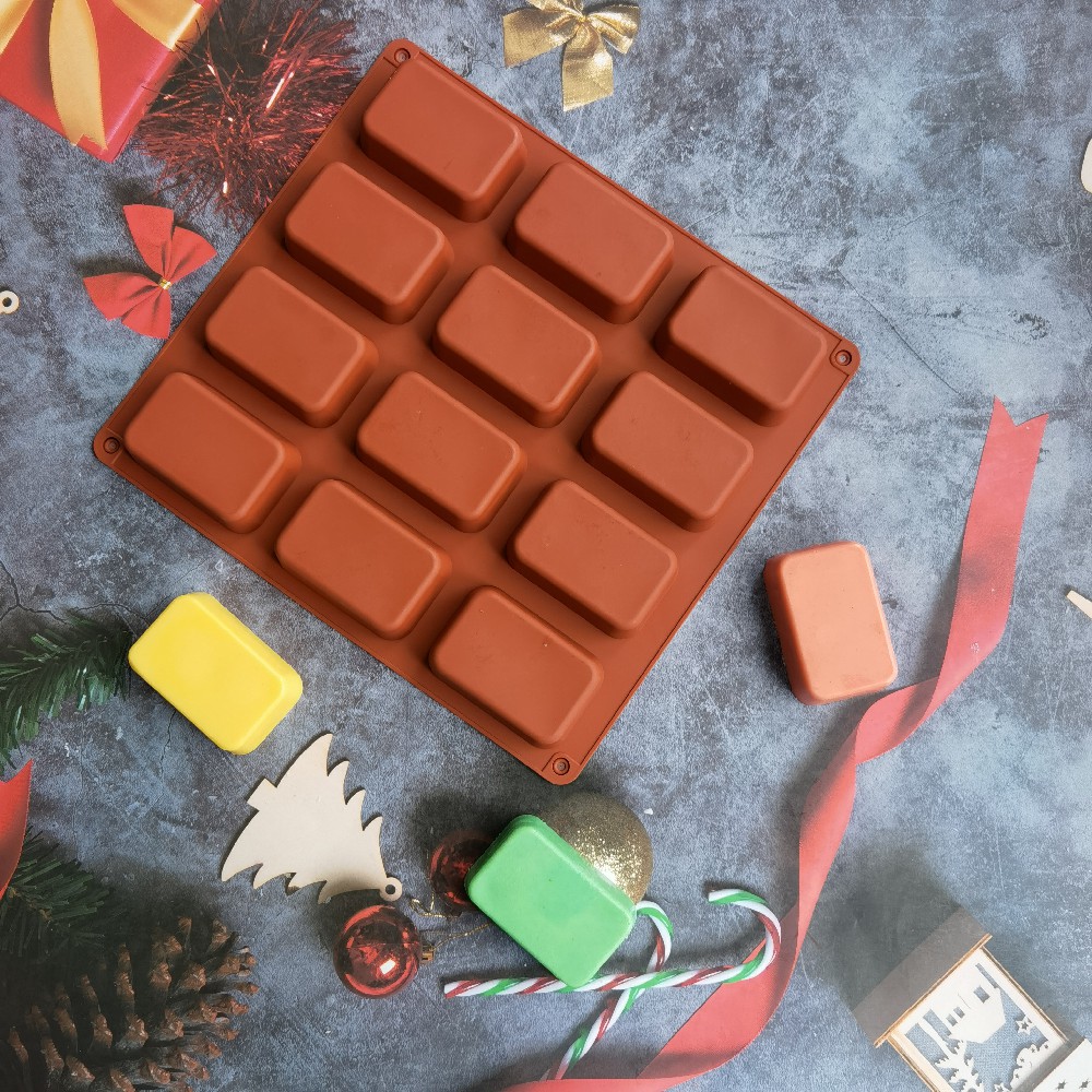 12 Cavity Square Silicone Soap - огляд і ціна Candle Making Business