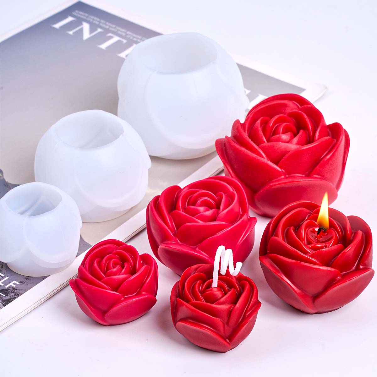 3D Flower Shape Silicone Candl - огляд і ціна Candle Making Party