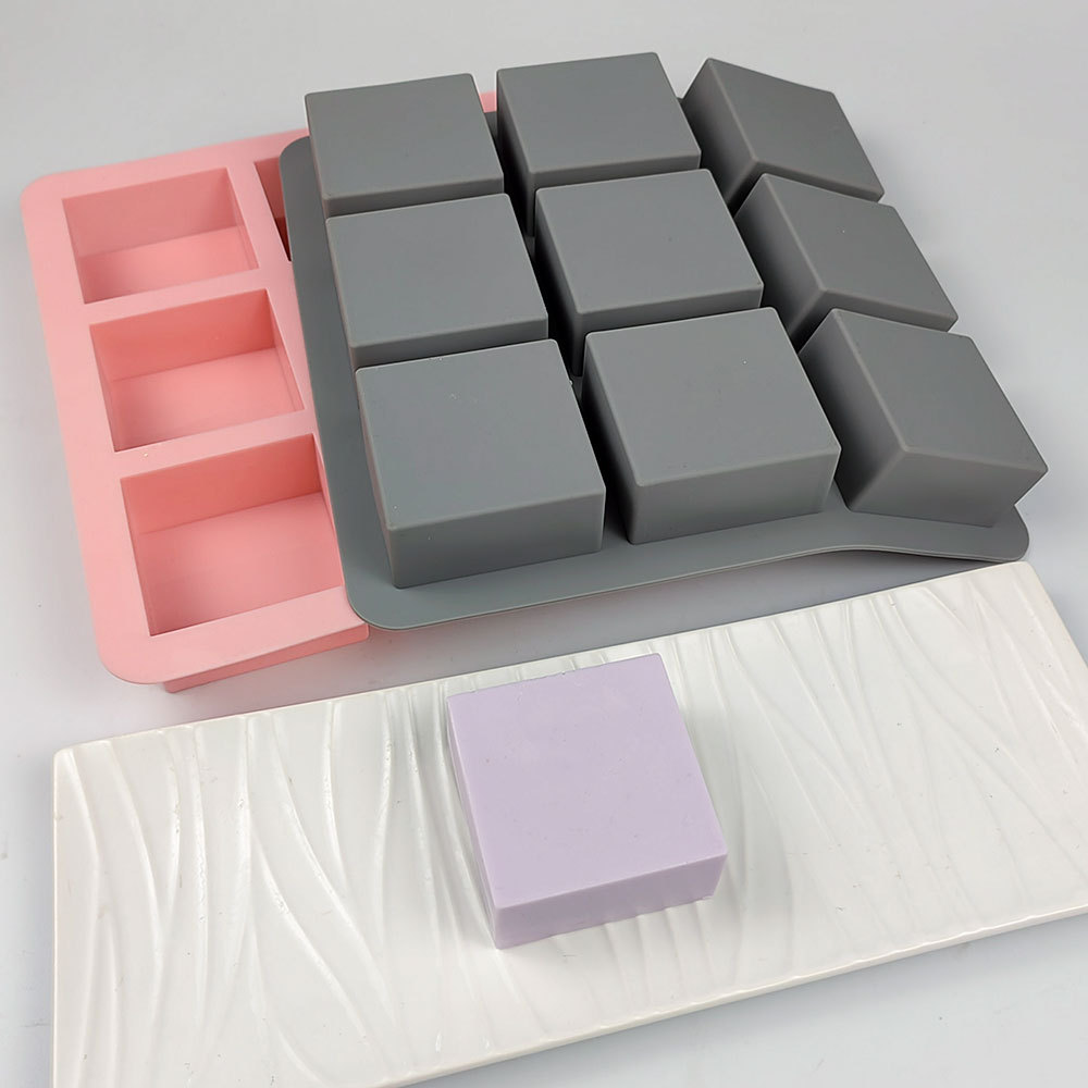 9 Hole Square Silicone Soap Mo - огляд і ціна Candle Making Process