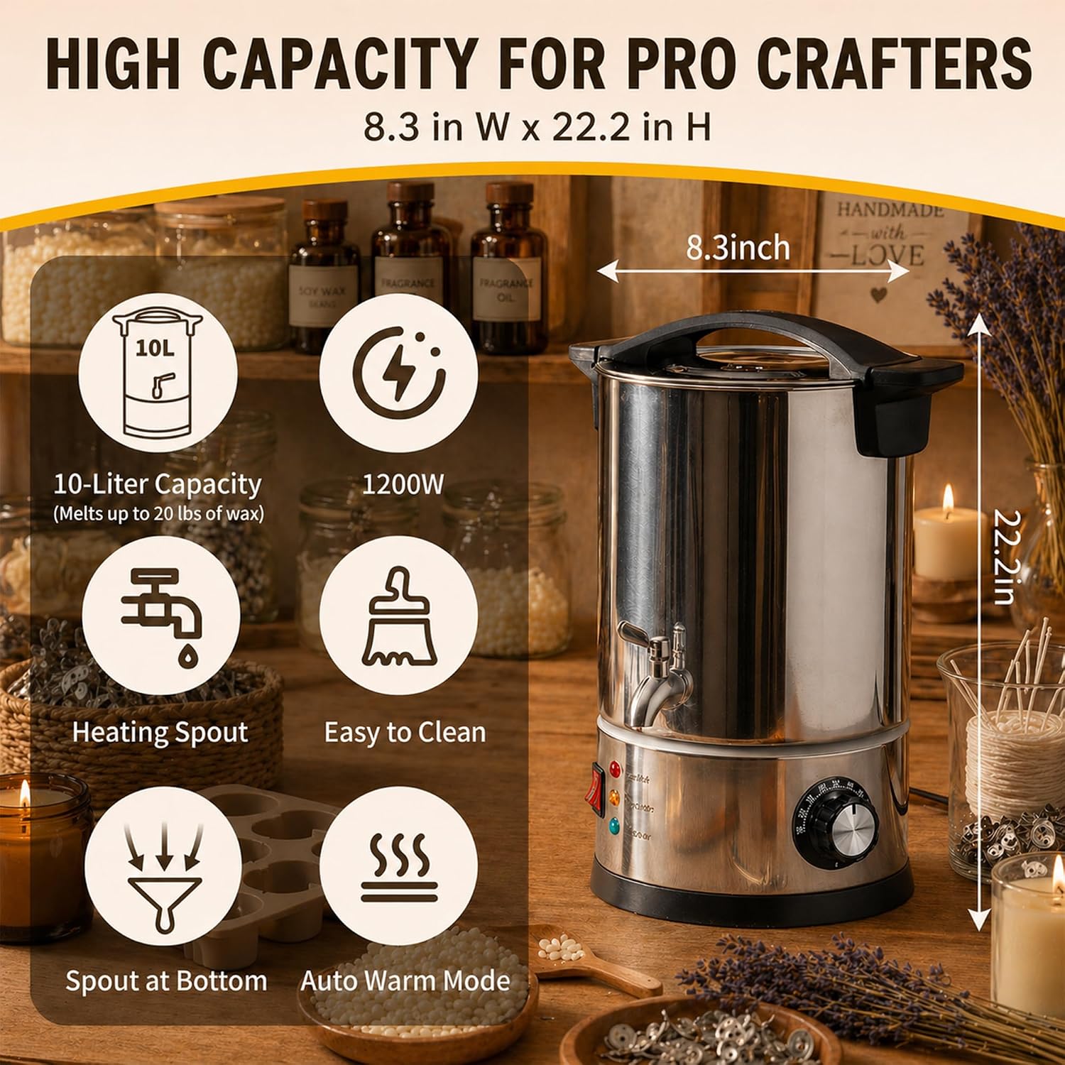 10L Wax Melter for Candle Maki - огляд і ціна Candle Making Tempe