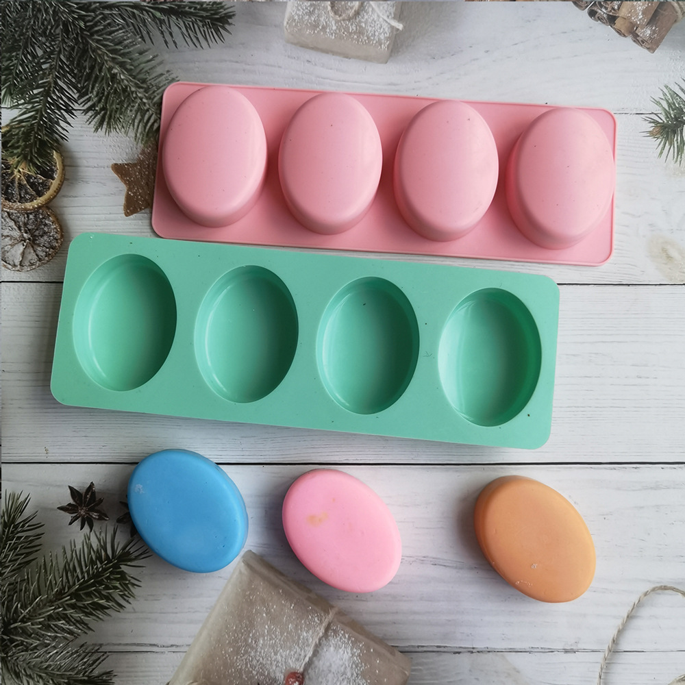 4 Cavities Oval Handmade Soap  - огляд і ціна Candle Making Kit