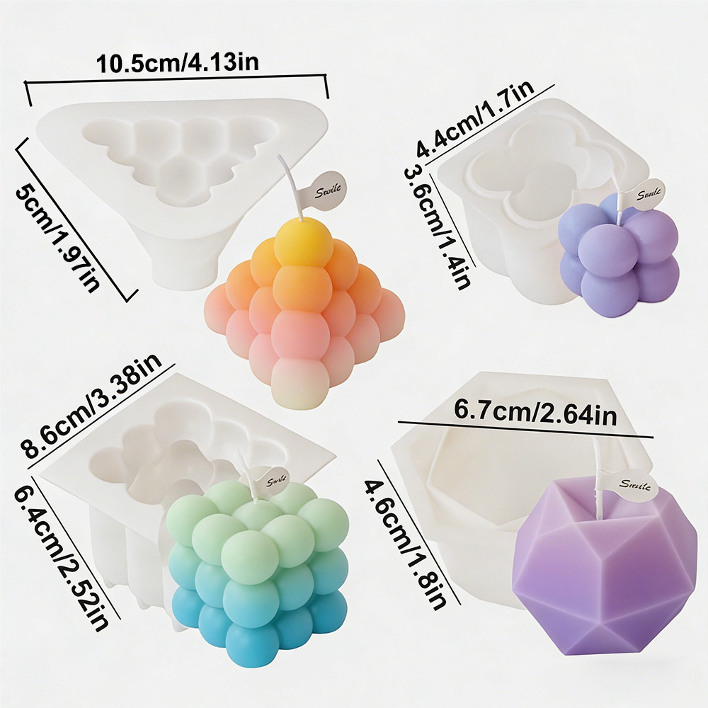 3D Bubble Cube Silicone Candle - огляд і ціна Candle Making Kit