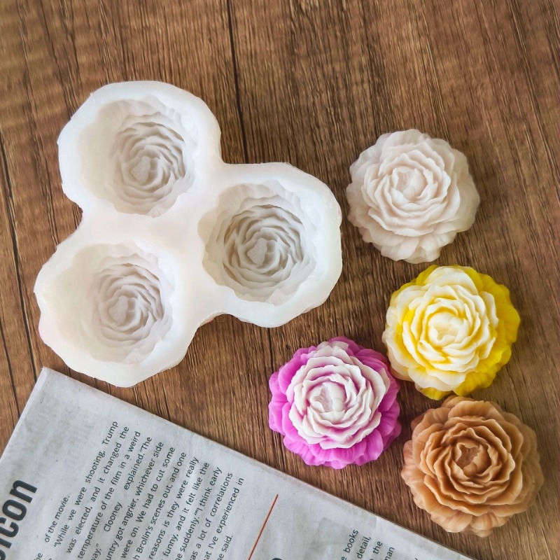 3pcs/set Peony Flower Candle S - огляд і ціна Candle Making Business