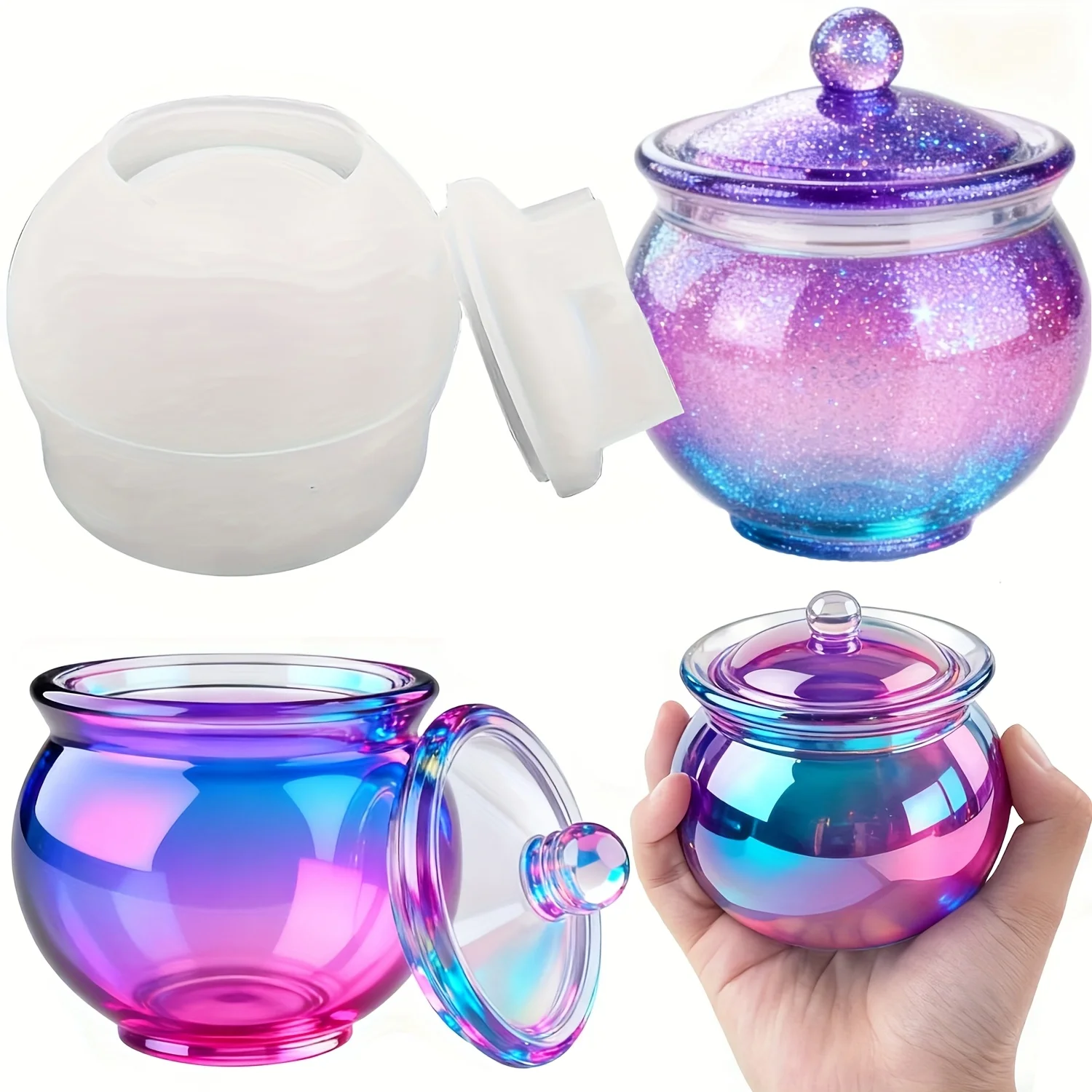 1 set of round resin can molds - огляд і ціна Candle Mold Silicone