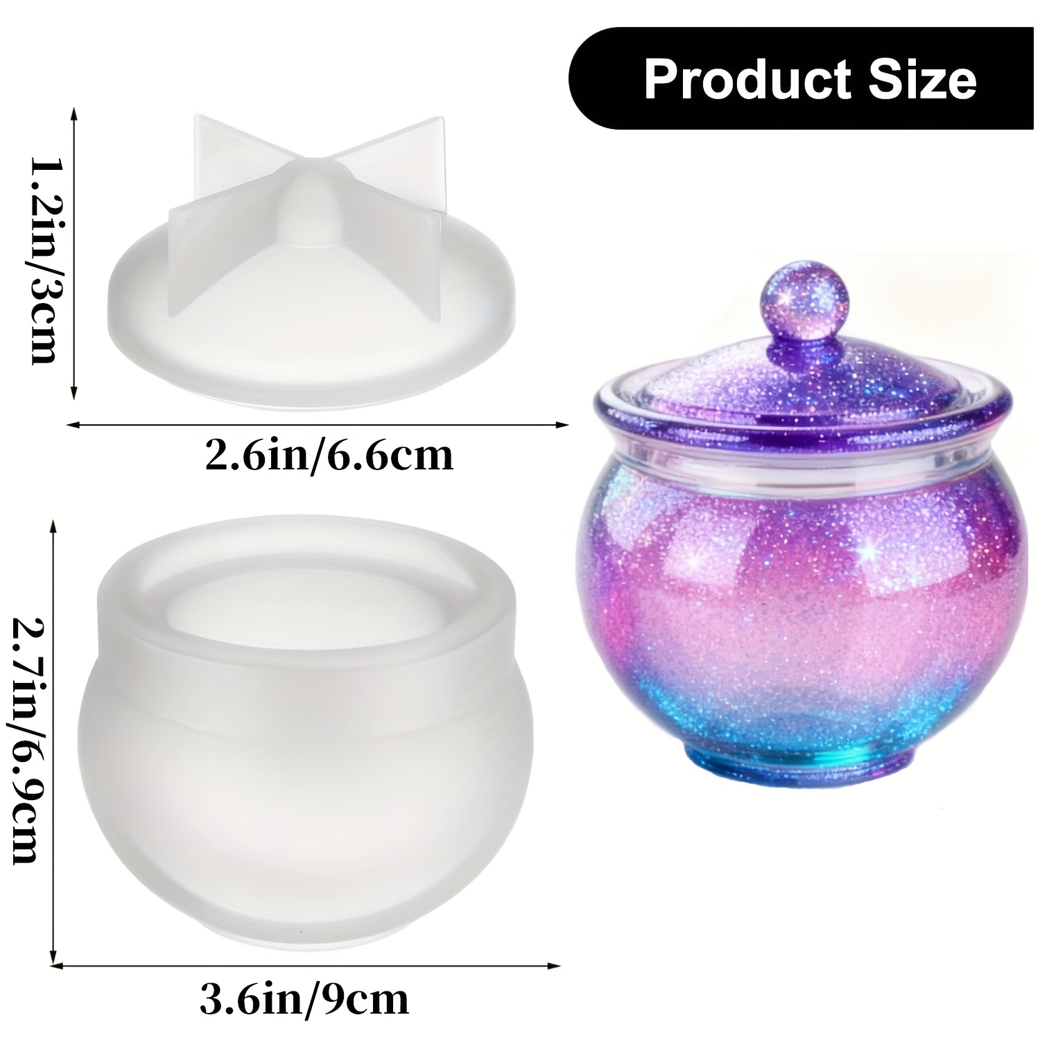 1 set of round resin can molds - огляд і ціна Candle Mold Silicone